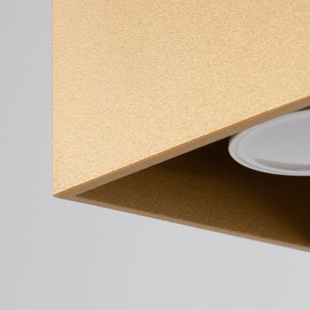 Lampa spot kwadratowa złota Quad Sollux | Oświetlenie LED