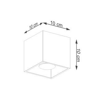 Lampa spot kwadratowa złota Quad Sollux | Oświetlenie LED