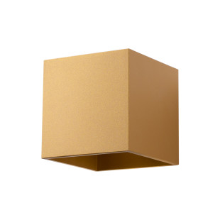 Kinkiet ścienny złoty Quad 10cm Sollux - Oświetlenie