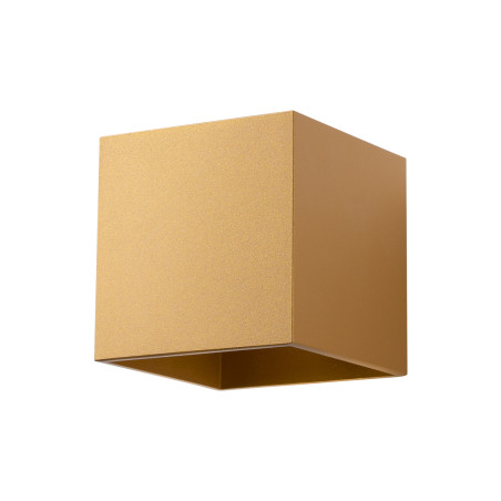 Kinkiet ścienny złoty Quad 10cm Sollux - Oświetlenie