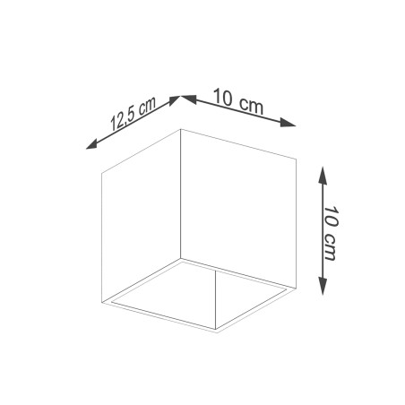 Kinkiet ścienny złoty Quad 10cm Sollux - Oświetlenie