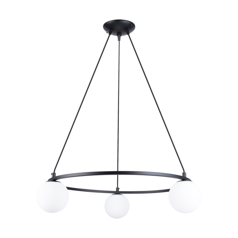 Lampa wisząca Yoli Sollux | Czarna, 3 szkła | Kup online
