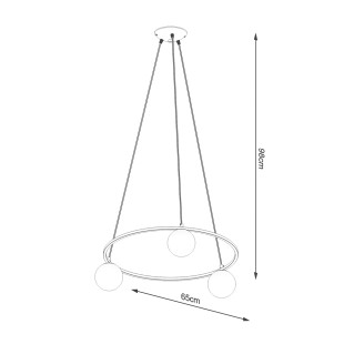 Lampa wisząca Yoli Sollux | Czarna, 3 szkła | Kup online