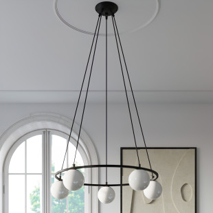 Lampa wisząca Yoli Sollux | Czarna, 3 szkła | Kup online