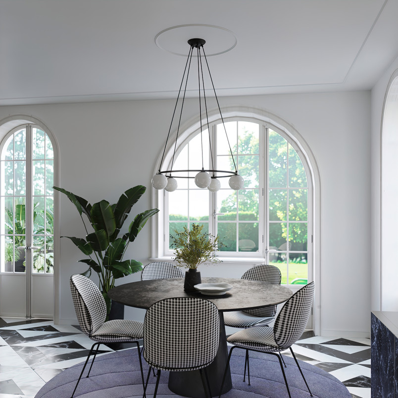 Lampa wisząca Yoli Sollux | Czarna, 3 szkła | Kup online