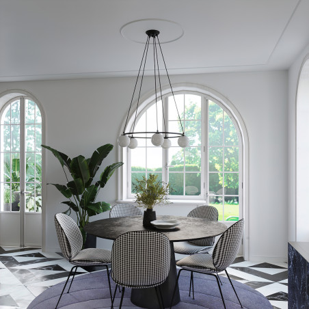 Lampa wisząca Yoli Sollux | Czarna, 3 szkła | Kup online