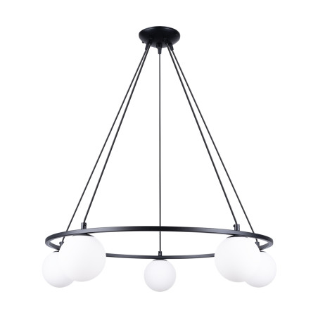 Lampa wisząca Yoli Sollux - czarna, 5 kloszy, 80cm | Sklep Sollux