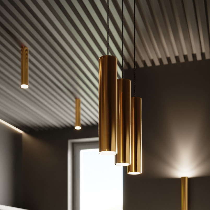 Lampa Spot Lagos Złota - Sollux | Nowoczesne Oświetlenie