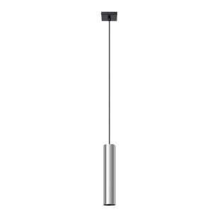 Lampa wisząca tuba Lagos 8cm chrom Sollux - Sklep z lampami