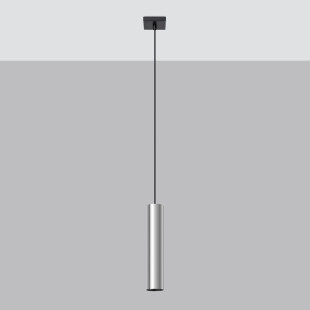 Lampa wisząca tuba Lagos 8cm chrom Sollux - Sklep z lampami