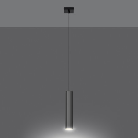 Lampa wisząca tuba Lagos 8cm chrom Sollux - Sklep z lampami