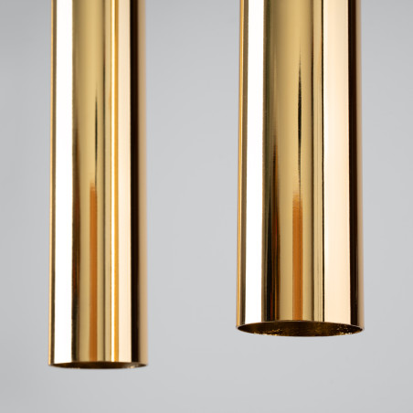Lampa wisząca Lagos Long 2 tuby - złoty połysk | Sollux
