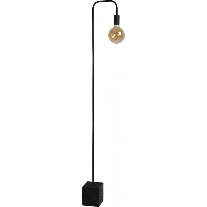 Lampa podłogowa industrialna Lorin czarna | Lucide