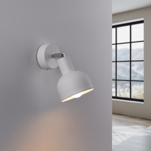 Kinkiet loft Elba biały Sollux - Regulowany, Metalowy
