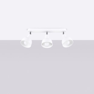 Reflektor sufitowy 3-punktowy Elba biały Sollux - Loftowa lampa