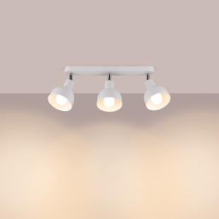 Reflektor sufitowy 3-punktowy Elba biały Sollux - Loftowa lampa