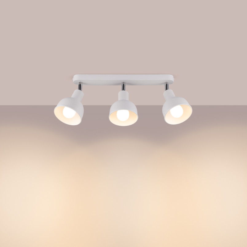 Reflektor sufitowy 3-punktowy Elba biały Sollux - Loftowa lampa
