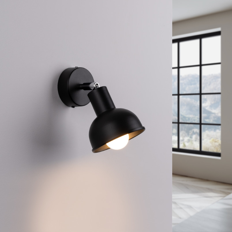 Kinkiet Loft Elba Czarny Sollux | Regulowany, Metalowy