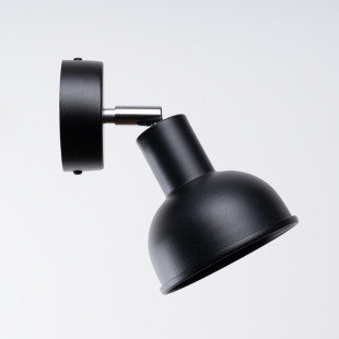 Kinkiet Loft Elba Czarny Sollux | Regulowany, Metalowy