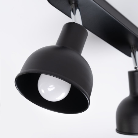 Reflektor sufitowy 2 punktowy Elba czarny - Sollux | Loftowa lampa