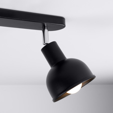 Reflektor sufitowy 2 punktowy Elba czarny - Sollux | Loftowa lampa