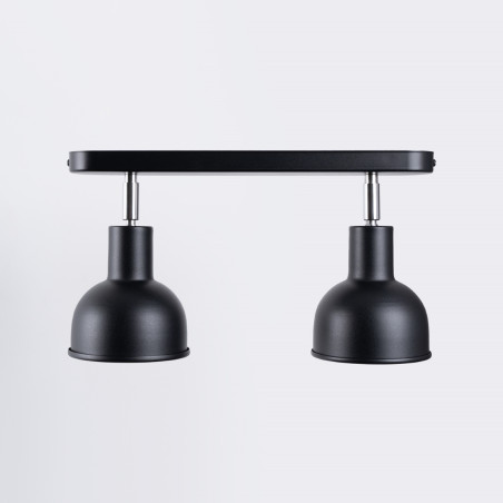 Reflektor sufitowy 2 punktowy Elba czarny - Sollux | Loftowa lampa