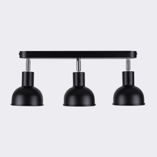 Reflektor sufitowy 3 punktowy Elba czarny - Sollux | Loft