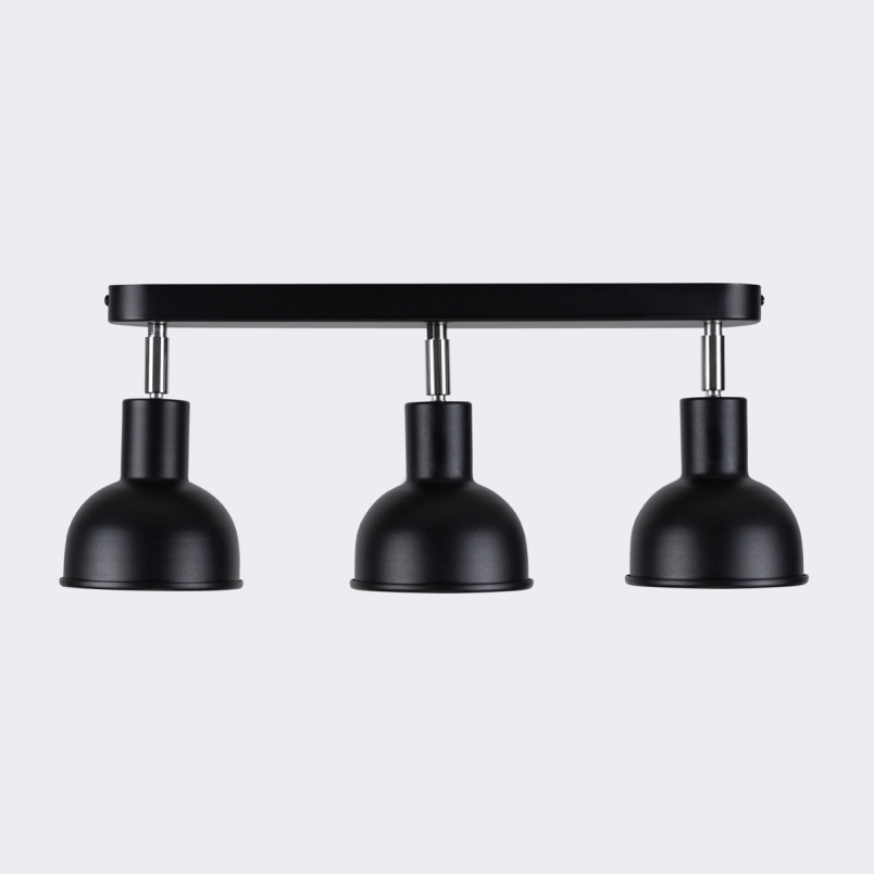 Reflektor sufitowy 3 punktowy Elba czarny - Sollux | Loft