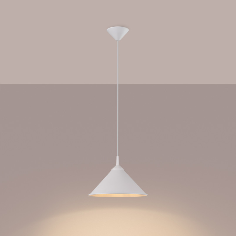 Lampa wisząca Zuma - biały stożek Sollux | Sklep Sollux