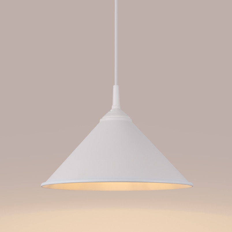 Lampa wisząca Zuma - biały stożek Sollux | Sklep Sollux