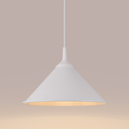 Lampa wisząca Zuma - biały stożek Sollux | Sklep Sollux