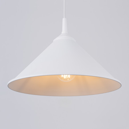 Lampa wisząca Zuma - biały stożek Sollux | Sklep Sollux