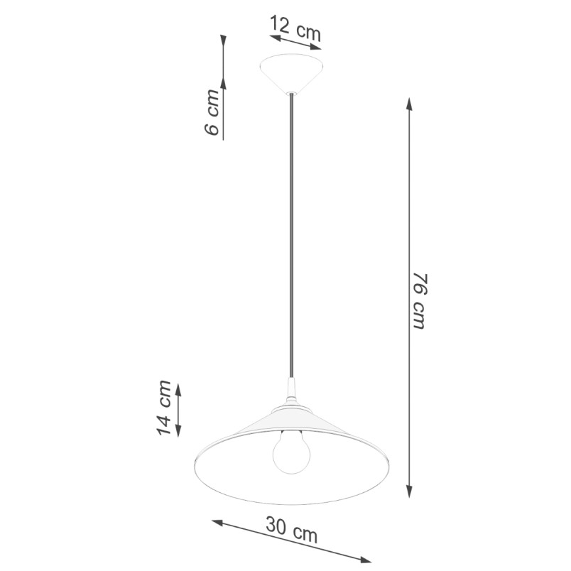 Lampa wisząca Zuma - biały stożek Sollux | Sklep Sollux