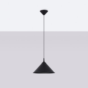 Lampa wisząca Zuma czarna - Sollux | Loftowa, metalowa