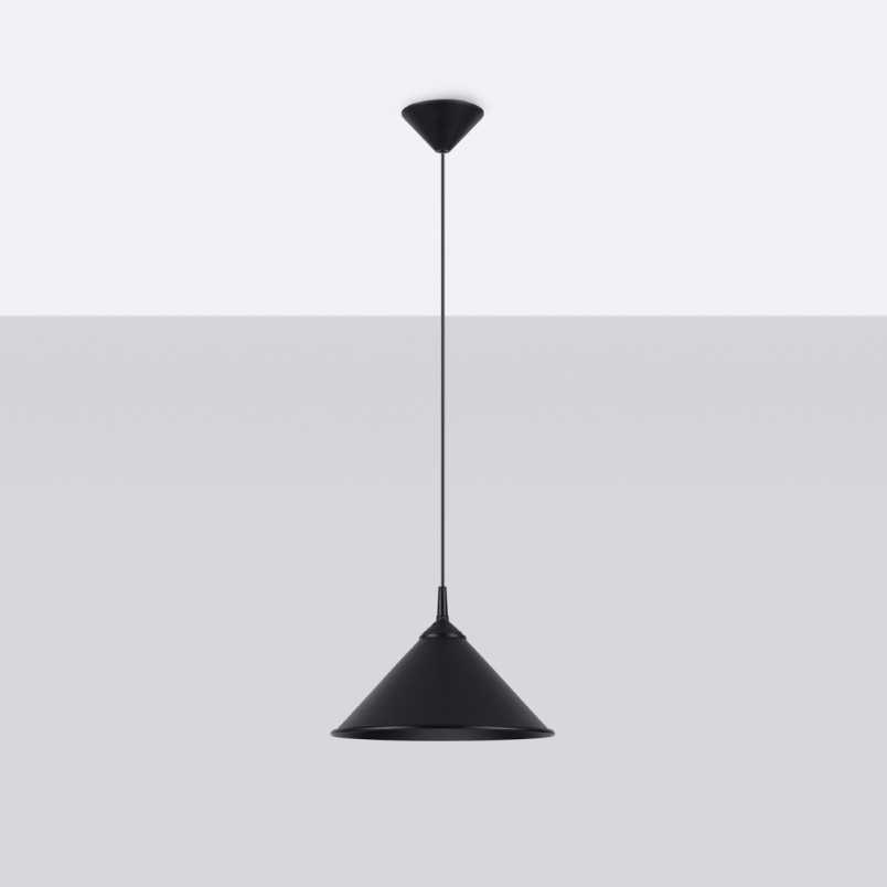 Lampa wisząca Zuma czarna - Sollux | Loftowa, metalowa