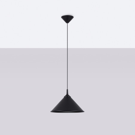 Lampa wisząca Zuma czarna - Sollux | Loftowa, metalowa