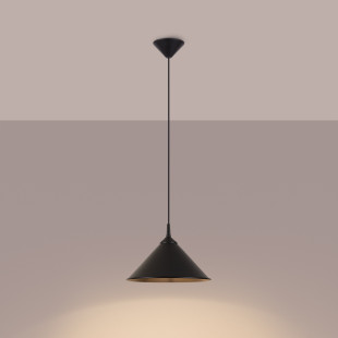 Lampa wisząca Zuma czarna - Sollux | Loftowa, metalowa