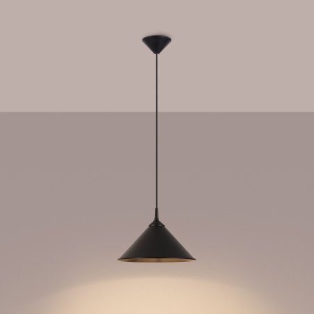Lampa wisząca Zuma czarna - Sollux | Loftowa, metalowa