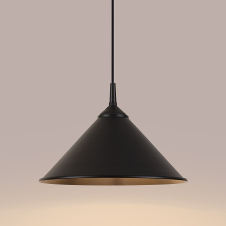 Lampa wisząca Zuma czarna - Sollux | Loftowa, metalowa