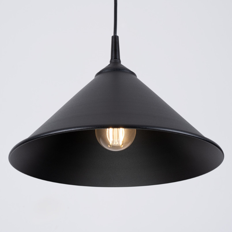 Lampa wisząca Zuma czarna - Sollux | Loftowa, metalowa