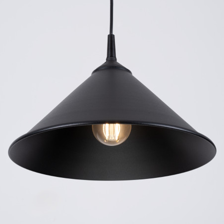 Lampa wisząca Zuma czarna - Sollux | Loftowa, metalowa
