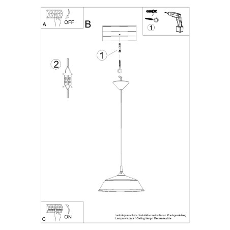 Lampa wisząca loft Frika Sollux | Nowoczesny design