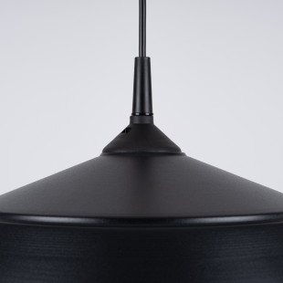 Lampa wisząca loft Sollux Frika | Metalowa, Czarna, 34cm
