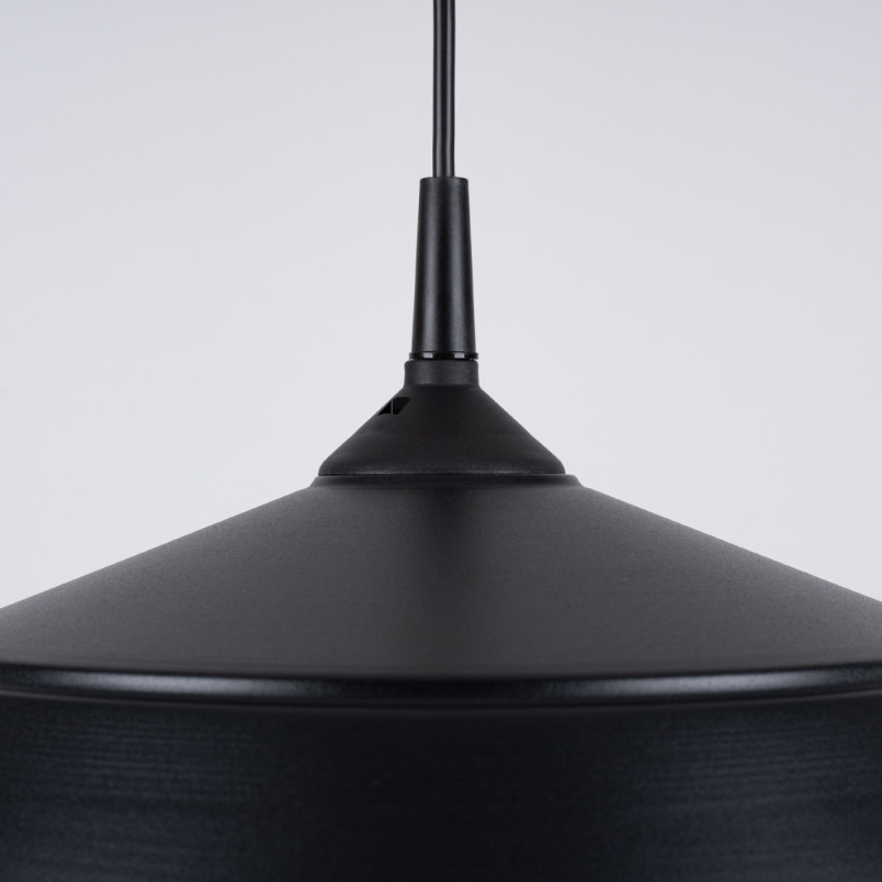 Lampa wisząca loft Sollux Frika | Metalowa, Czarna, 34cm