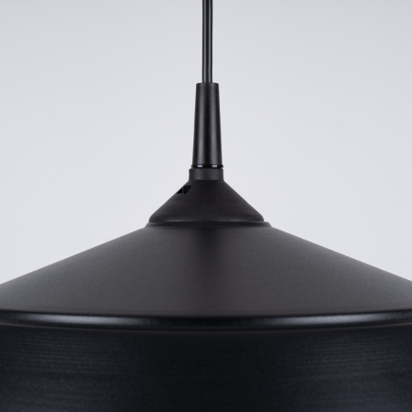 Lampa wisząca loft Sollux Frika | Metalowa, Czarna, 34cm