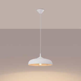 Lampa wisząca loft biała Sollux Gina 38cm - Sklep Sollux