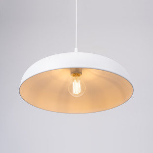 Lampa wisząca loft biała Sollux Gina 38cm - Sklep Sollux