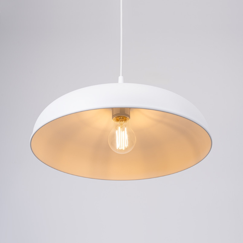 Lampa wisząca loft biała Sollux Gina 38cm - Sklep Sollux