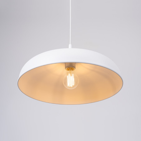 Lampa wisząca loft biała Sollux Gina 38cm - Sklep Sollux