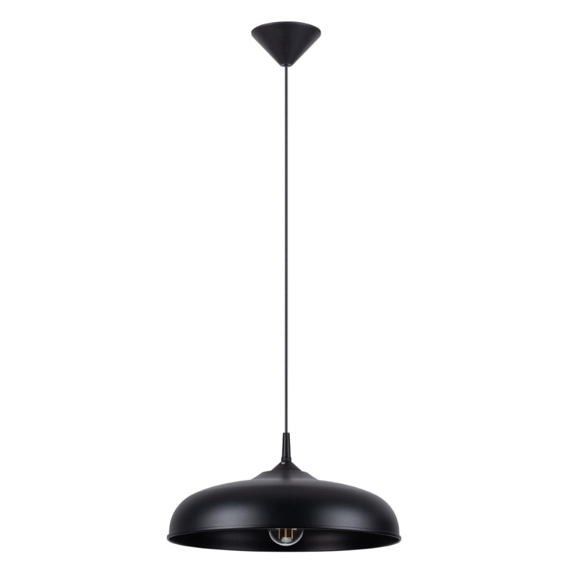 Lampa wisząca loft Sollux Gina | Czarna, metalowa | Sklep